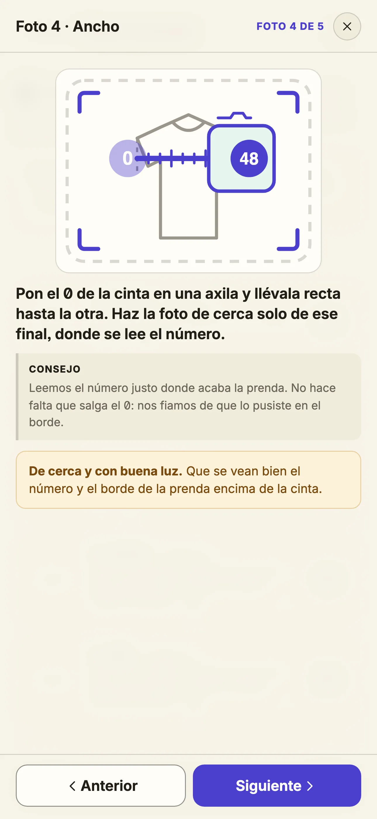Paso 4: el ancho con la cinta